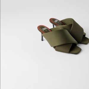 Zara quilted cross-strap sandal